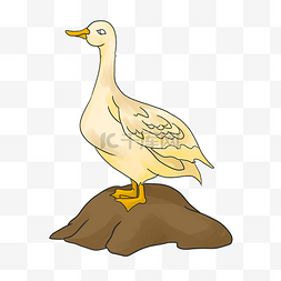 鸭子手绘插画鸭子图片_手绘农场鸭子插画