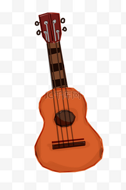 吉他插画图片_手绘吉他乐器插画