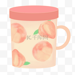 水蜜桃风格图片_清新水蜜桃带盖水杯