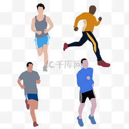 奔跑的运动员图片_跑步运动员矢量图
