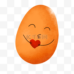 鸡蛋黄色图片_黄色创意鸡蛋拟人表情手绘插画素