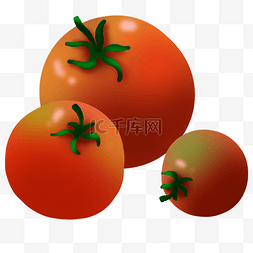 红色的番茄图片_红色的番茄装饰插画