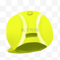 果绿色网球帽插画