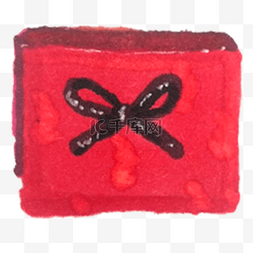 红色水墨蝴蝶节礼盒