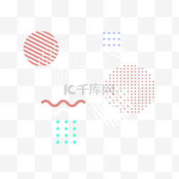 卡通电商几何图片_彩色几何圆点元素