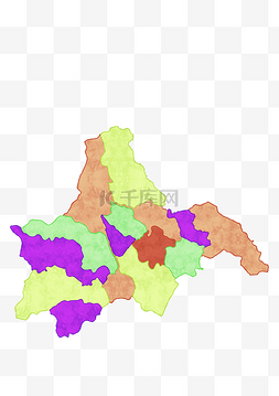 地域元素图片_成都各区地图