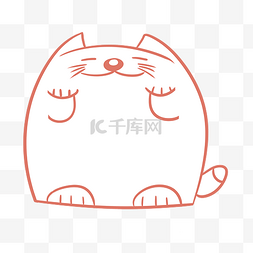 卡通小胖猫创意对话框文本框