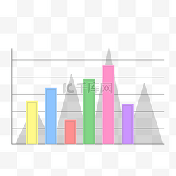 矢量刻度图片_彩色柱形分析