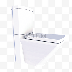 家装用品图片_3D立体白色马桶