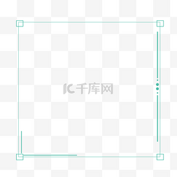 大气通用素材图片_绿色通用简约边框