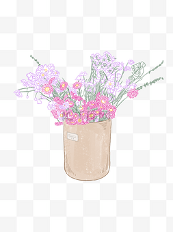 手绘小清新花卉植物元素系列之二