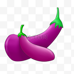 紫色茄子图案插图