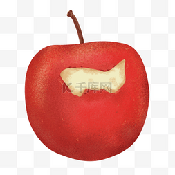 被吃的苹果图片_被咬了的苹果