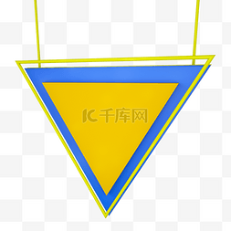 几何图案三角装饰图片_几何时尚倒三角C4D电商促销背景板