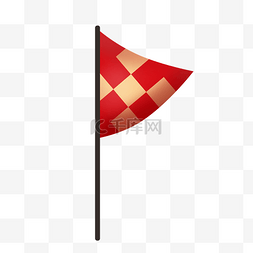 旗帜装饰图片_卡通矢量小红旗帜