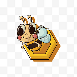 卡通勤劳的蜜蜂