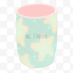 水杯创意图片_闪烁的星星淡蓝色夜空创意塑料杯