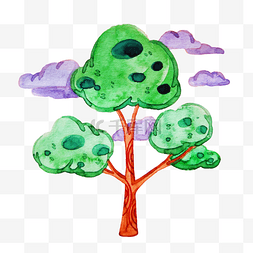 植树节绿色的树木插画