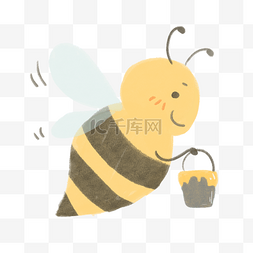 海报童趣图片_蜜蜂采蜜蜂蜜飞翔
