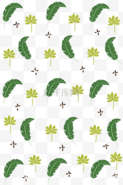 绿叶底纹装饰