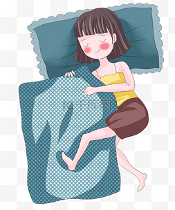 世界睡眠日爱心枕头和睡衣的可爱