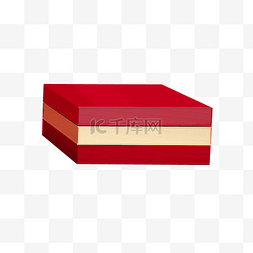 红色创意立体盒子元素