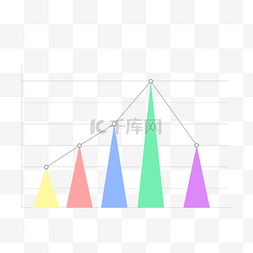 刻度图片_彩色三角形数据走势