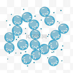 圆形斑点图片_蓝色圆形卡通细菌