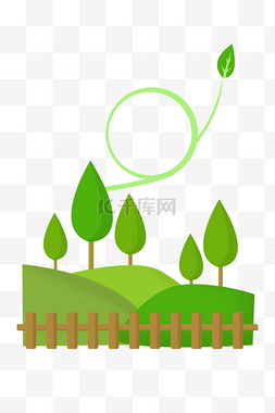 绿色环境保护插画