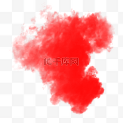 红色环绕图片_水彩不规则泼墨红色