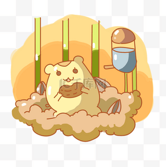笼内小仓鼠