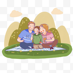 春天春季家人野餐