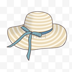 时尚帽子插画图片_白色的遮阳帽子插画