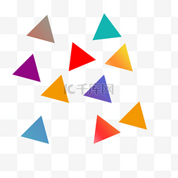 碎片三角图片_彩色三角碎片