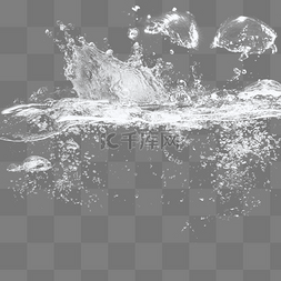 透明动感图片_透明动感水滴水花元素