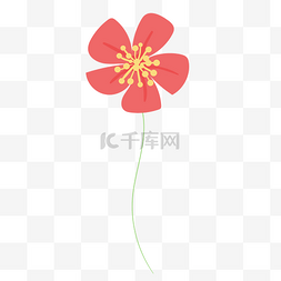 春天的花朵花蕊图片_一朵盛开的红色花朵