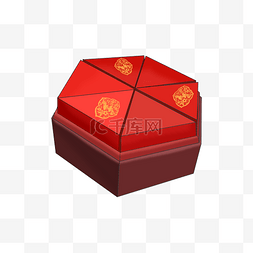年货送礼图片_节年货坚果礼盒中式传统红色礼盒