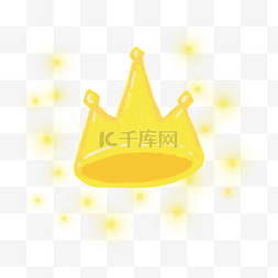 女神节海报元素图片_女神节可爱黄色王冠