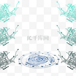 科技抽象线条纹理图片_创意蓝色科技图案元素