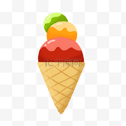 板鸭美味图片_夏日饮品三色冰淇淋