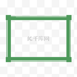 标题序列5图片_绿色简约长方形边框