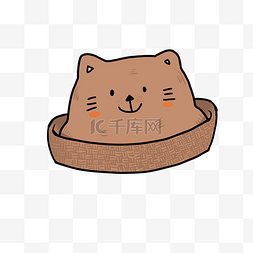 棕色的帽子图片_棕色的猫耳帽 