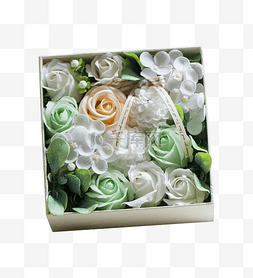花束礼盒盒图片_唯美的礼品盒鲜花礼盒