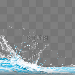 蓝色水圈图片_动感水纹水波浪元素