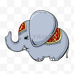 耳朵大象图片_漂亮的卡通手绘大象