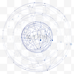 蓝色的几何图形图片_抽象圆框架技术元素