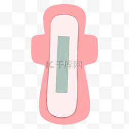 卫生巾粉色图片_弯曲立体风格矢量卫生巾