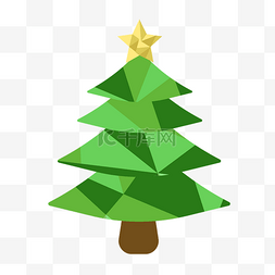 绿色三角形圣诞树
