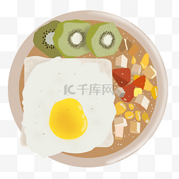 蛋黄早餐图片_健康早餐png图