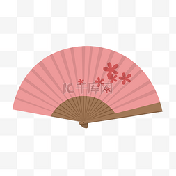 折扇红色图片_一把日式樱花折扇